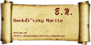 Benkóczky Marita névjegykártya